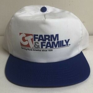Vintage CT Farm & Family Trucker Hat Snapback Mens‎ adjustable Hat Cap Farmcore